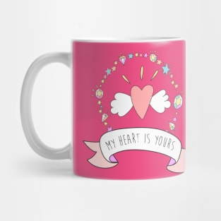 My Heart is yours cute illustration Mug